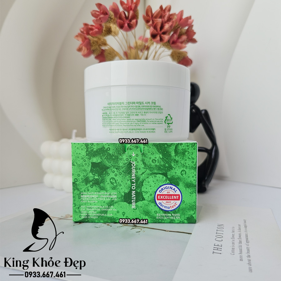 Kem Dưỡng Da Nature Republic Green Derma Mild Cica Cream
