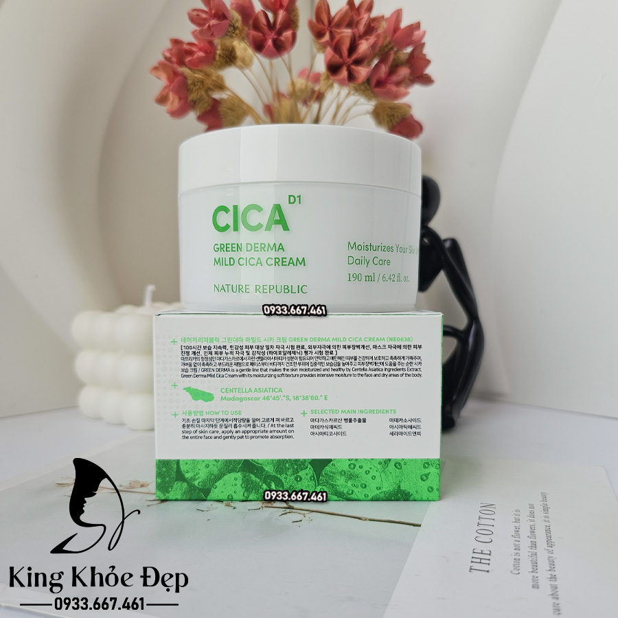 Kem Dưỡng Da Nature Republic Green Derma Mild Cica Cream