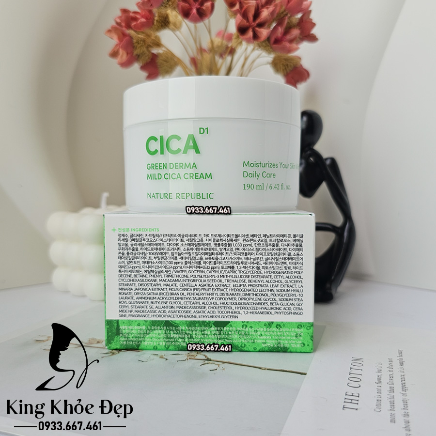 Kem Dưỡng Da Nature Republic Green Derma Mild Cica Cream
