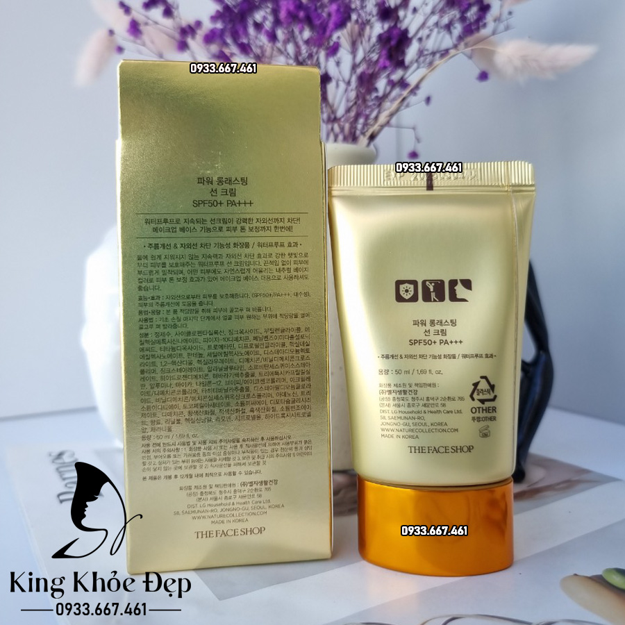 Kem Chống Nắng Power Long Lasting Sun Cream SPF50+ PA+++ – Chống Nắng Lâu Trôi, Bảo Vệ Da Toàn Diện
