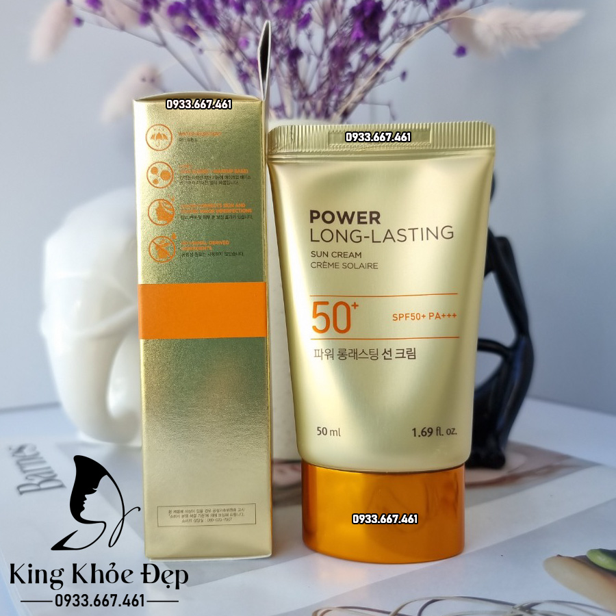 Kem Chống Nắng Power Long Lasting Sun Cream SPF50+ PA+++ – Chống Nắng Lâu Trôi, Bảo Vệ Da Toàn Diện