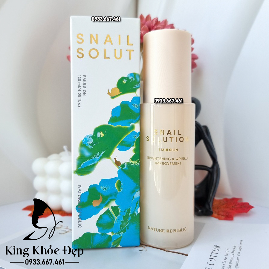 Sữa Dưỡng Nature Republic Snail Solution Emulsion