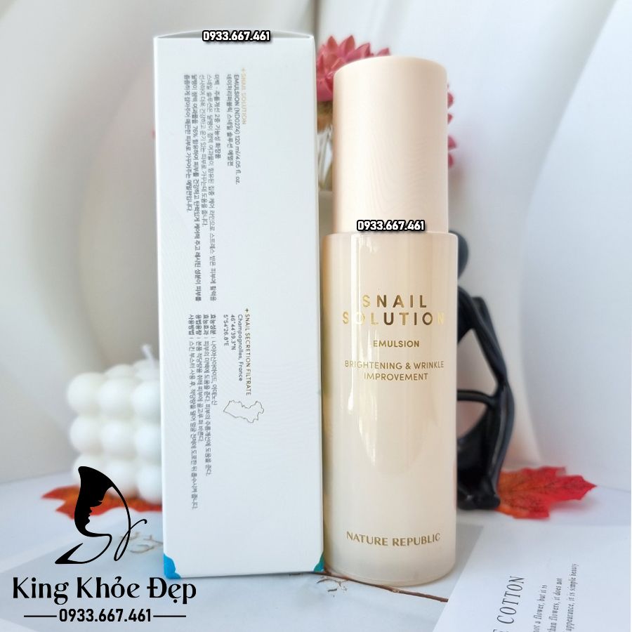 Sữa Dưỡng Nature Republic Snail Solution Emulsion