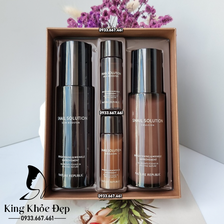 Bộ Dưỡng Da Nature Republic Snail Solution Skin Care Set