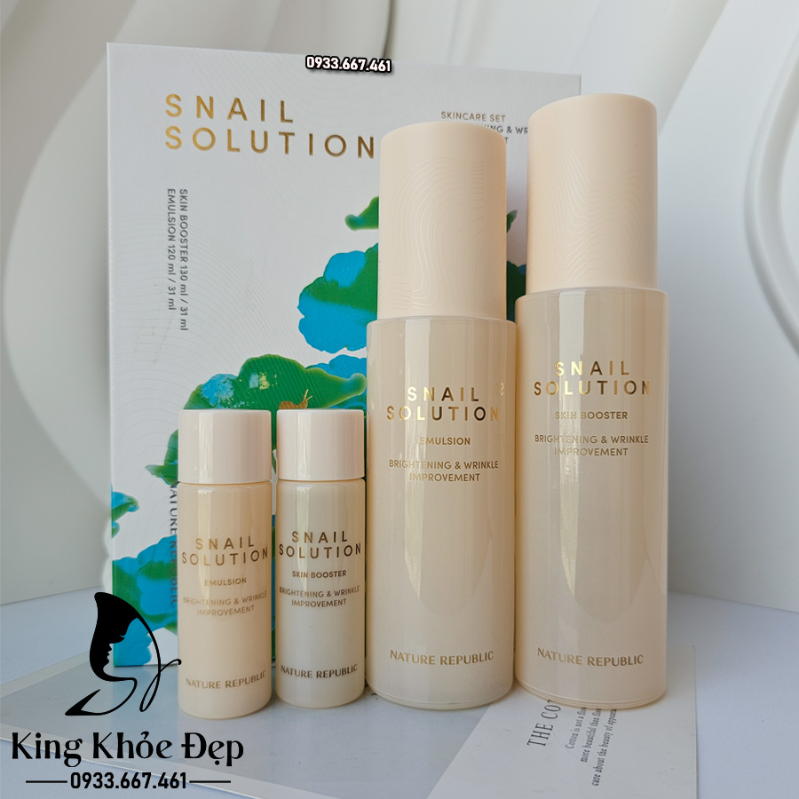 Bộ Dưỡng Da Nature Republic Snail Solution Skin Care Set