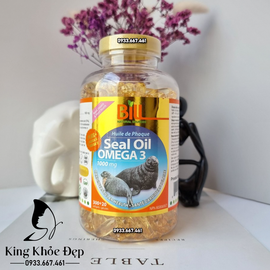 Dầu Hải Cẩu Seal Oil Omega-3 1000mg 320 Viên Chính Hãng BILL Natural Sources – Bổ Sung Omega-3 Tự Nhiên Cho Cơ Thể