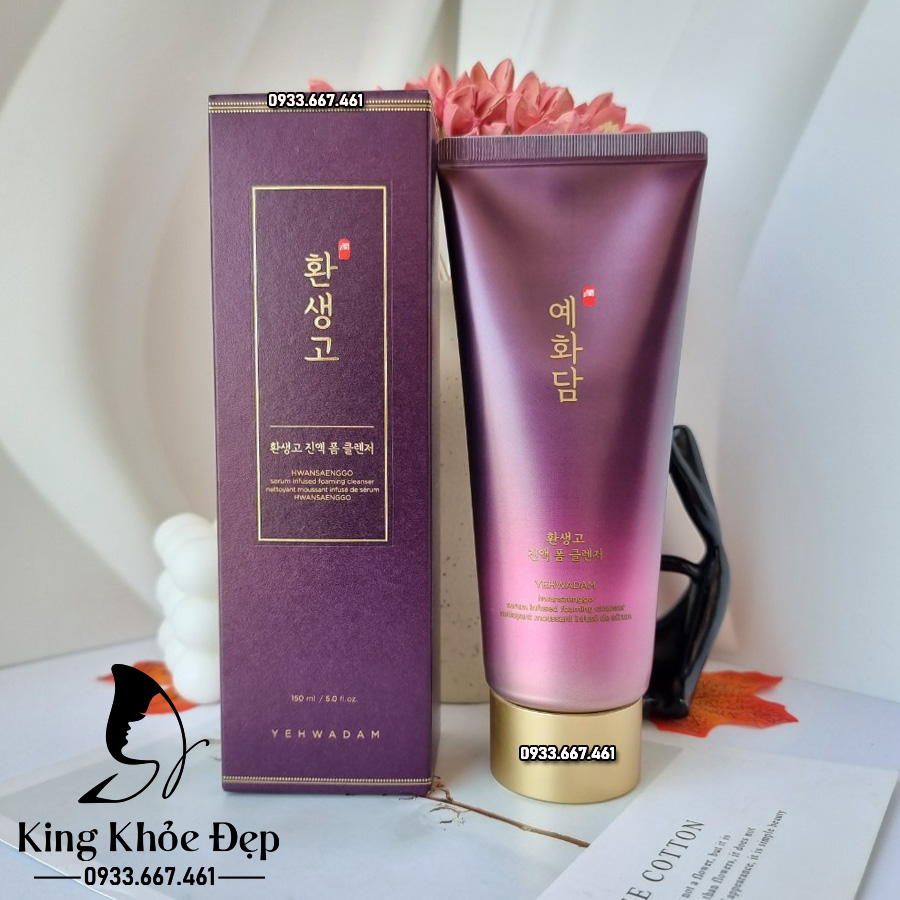 Sữa Rửa Mặt Yehwadam Hwansaenggo Serum Infused Foaming Cleanser – Làm Sạch Sâu & Dưỡng Da Chuẩn Đông Y Cao Cấp