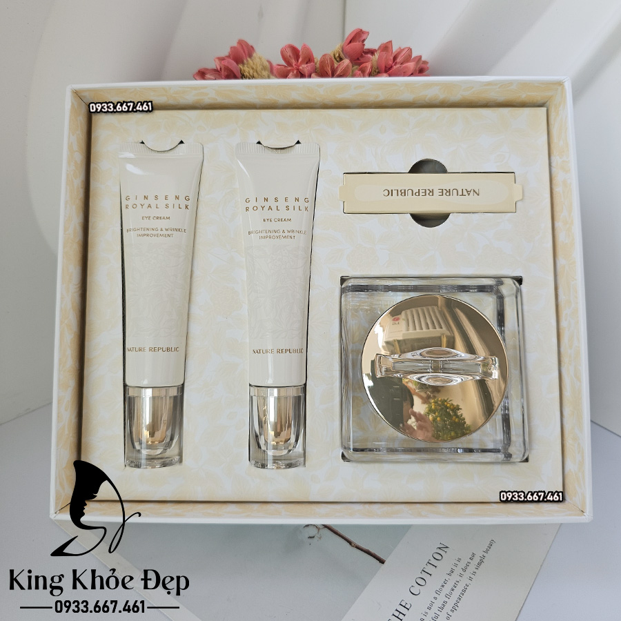Kem Dưỡng Da Nature Republic Ginseng Royal Silk Watery Cream With Eye Cream Set – Bí Quyết Trẻ Hóa Toàn Diện
