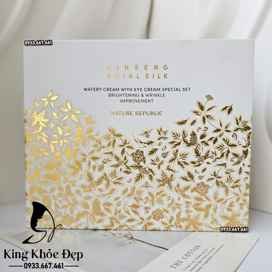 Kem Dưỡng Da Nature Republic Ginseng Royal Silk Watery Cream With Eye Cream Set – Bí Quyết Trẻ Hóa Toàn Diện
