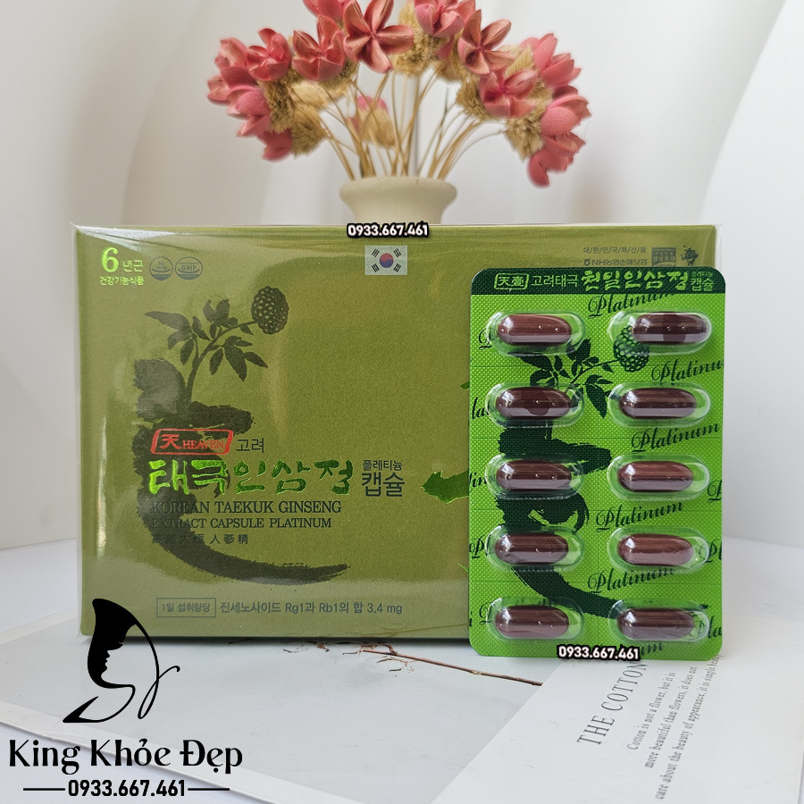 Viên Thiên Sâm Extract Capsule Platinum 180 Viên Hàn Quốc