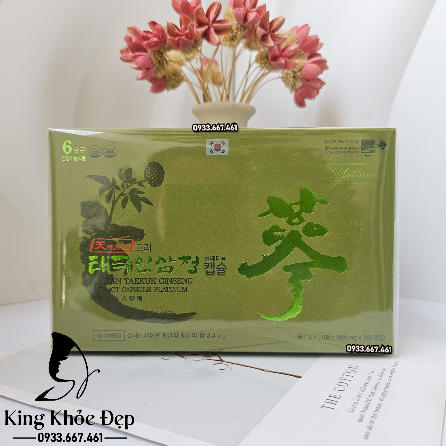 Viên Thiên Sâm Extract Capsule Platinum 180 Viên Hàn Quốc