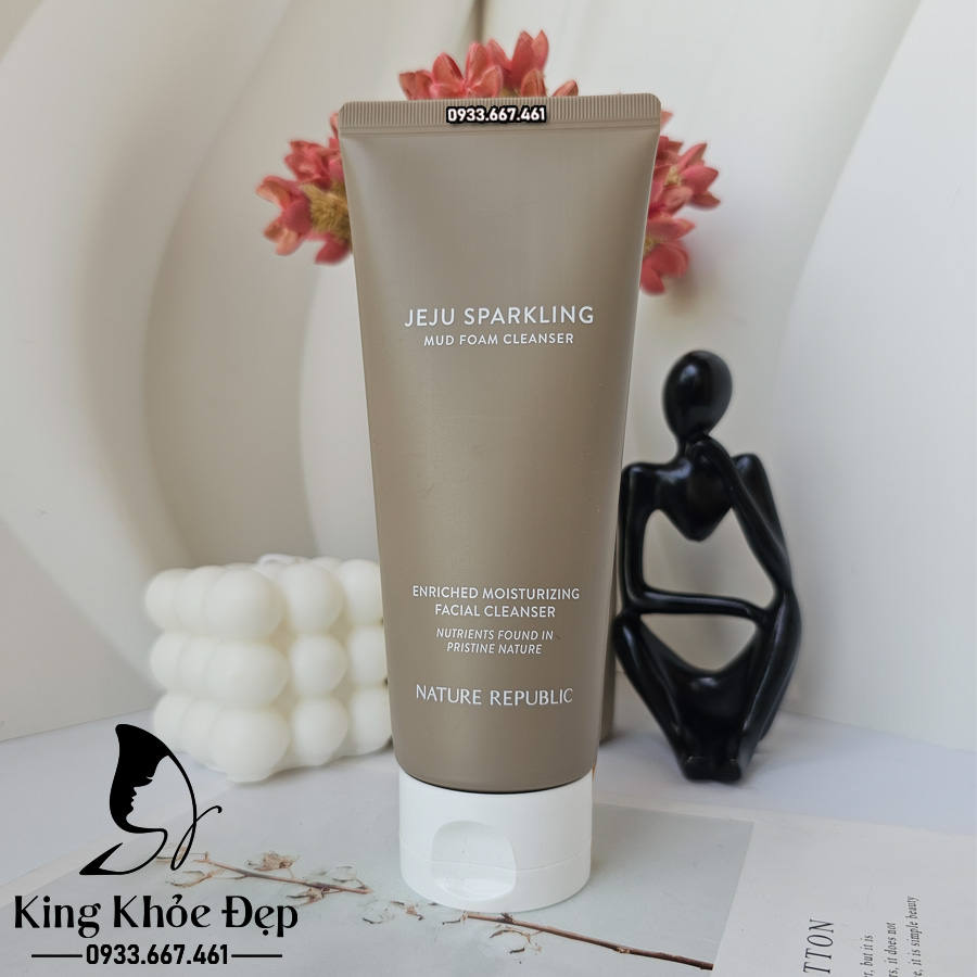 Sửa Rửa Mặt Nature Republic Jeju Sparkling Mud Foam Cleanser