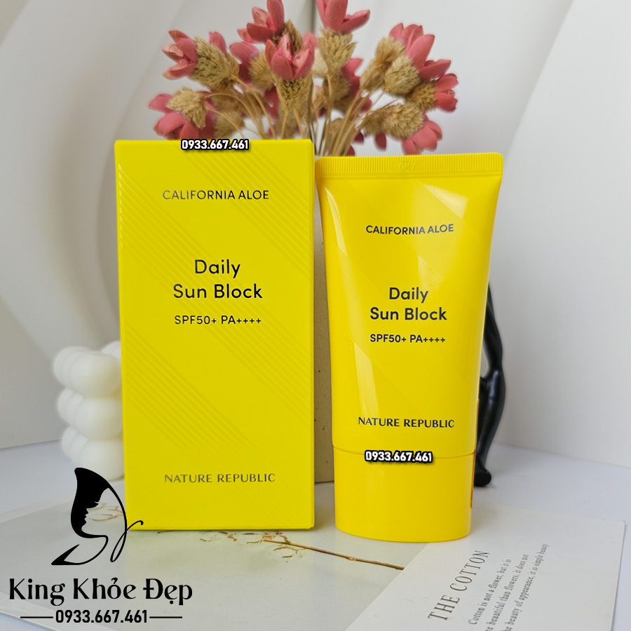 Kem Chống Nắng Nature Republic California Aloe Daily Sun Block SPF50 +++