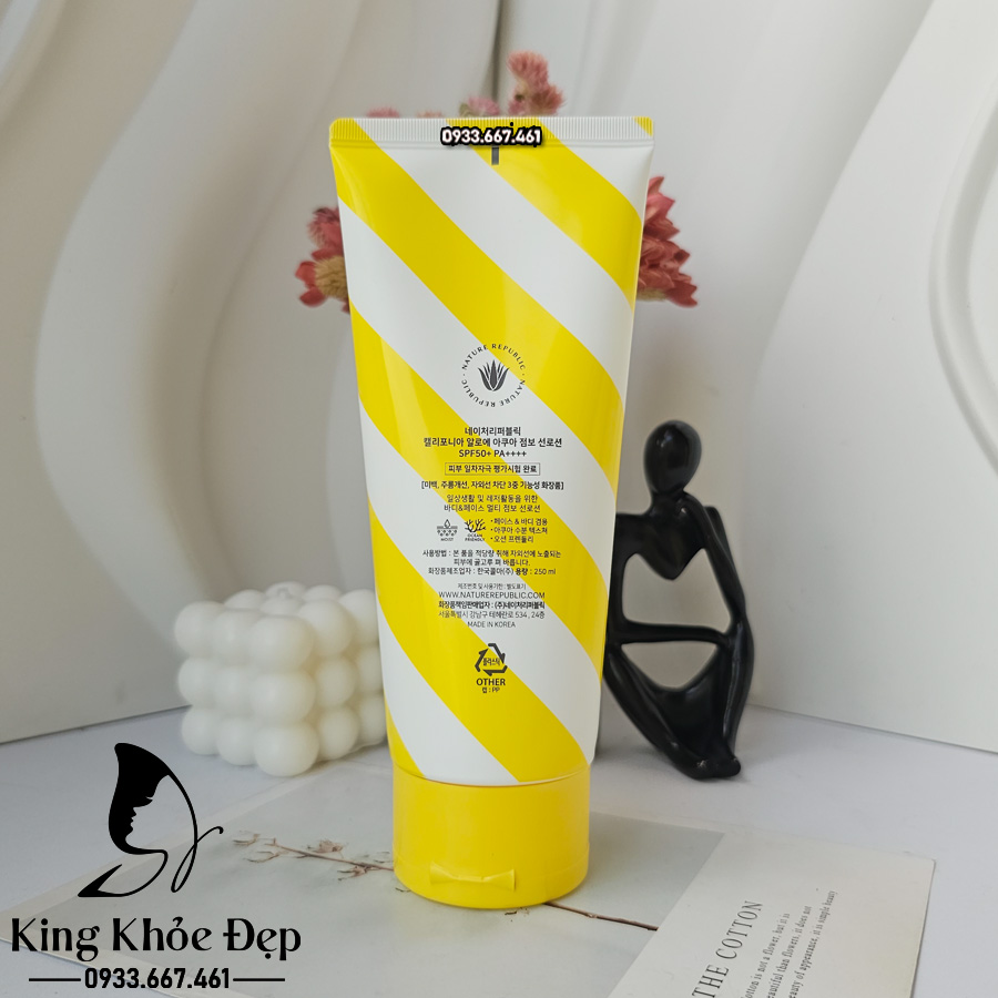 Kem Chống Nắng Nature Republic California Aloe Aqua Jumbo Sunscreen SPF50+ PA+++ – Bảo Vệ Da, Cấp Ẩm Mạnh Mẽ
