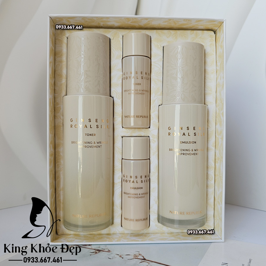 Bộ Dưỡng Da Nature Republic Ginseng Royal Silk Set – Dưỡng Da Sang Trọng, Trẻ Hóa Như Lụa