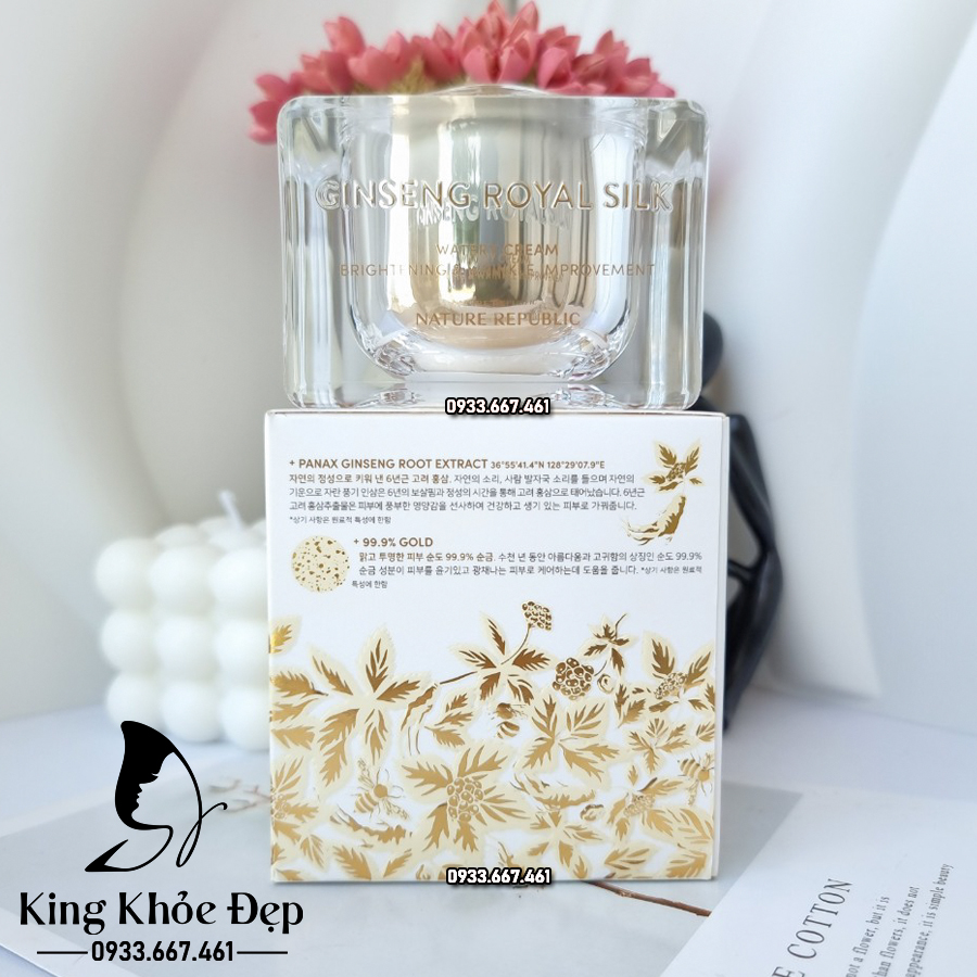 Kem Dưỡng Da Nature Republic Ginseng Royal Silk Watery Cream – Dưỡng Ẩm & Chống Lão Hóa Cao Cấp Từ Hàn Quốc