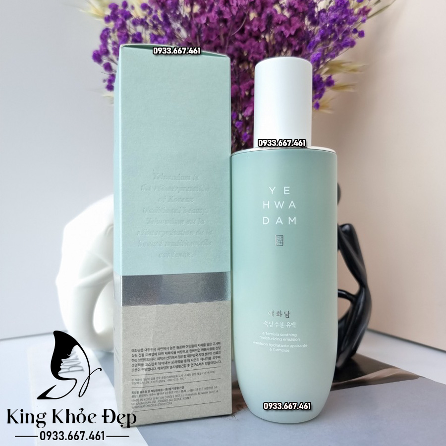 Sữa Dưỡng Yehwadam Artemisia Soothing Moisturizing Emulsion 160ml – Cấp Ẩm & Làm Dịu Da Từ Ngải Cứu