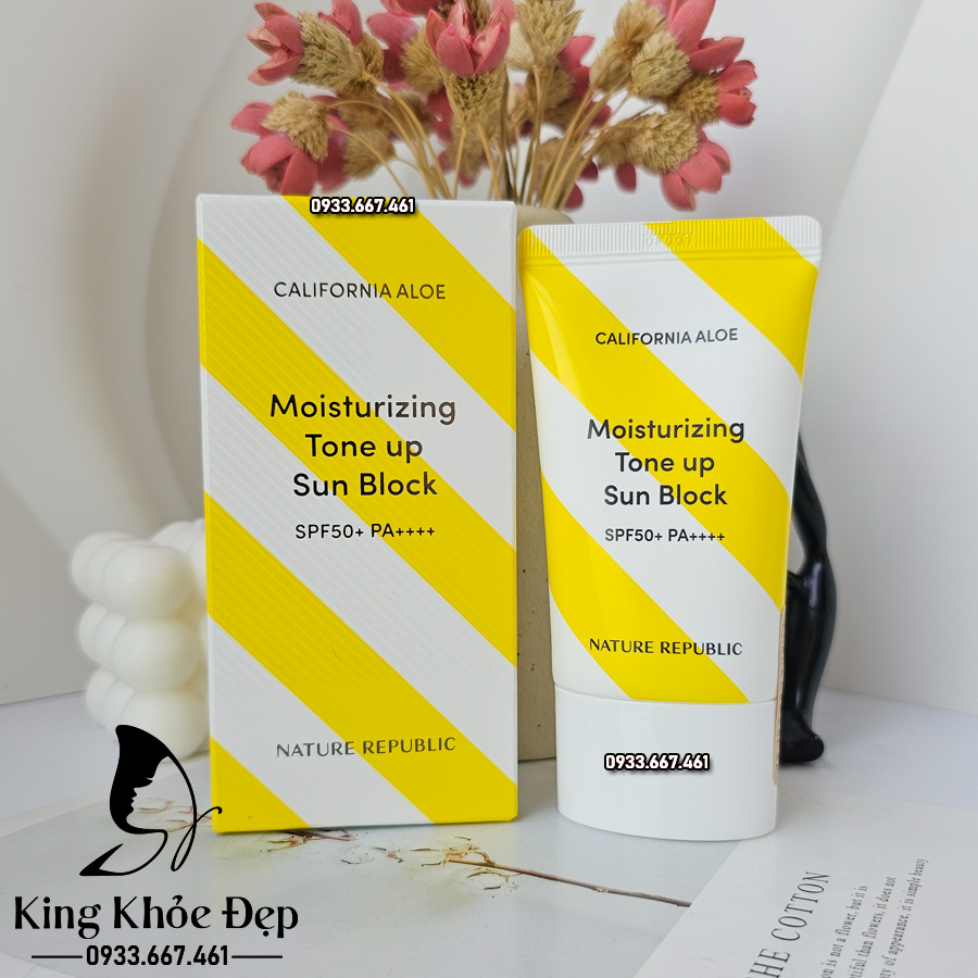 Kem Chống Nắng Nature Republic California Aloe Moisturizing Tone Up Sun Block 57ml