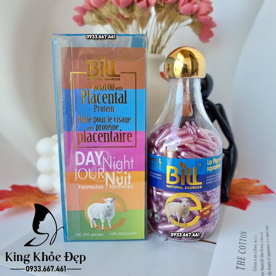 Viên Bôi Dưỡng Da Nhau Thai Cừu Dầu Gan Cá Mập & Vitamin E 200 Viên – Serum Viên Dưỡng Ẩm Chuyên Sâu & Phục Hồi Da