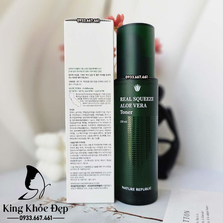 Nước Hoa Hồng Nature Republic Real Squeeze Aloe Vera Toner