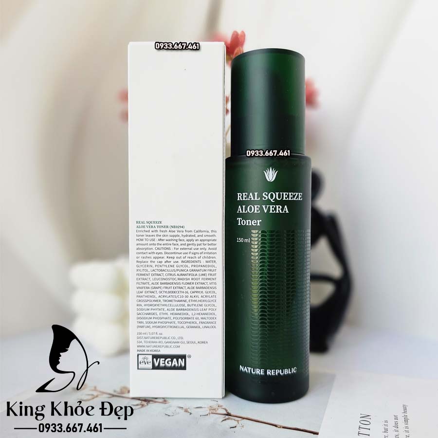 Nước Hoa Hồng Nature Republic Real Squeeze Aloe Vera Toner