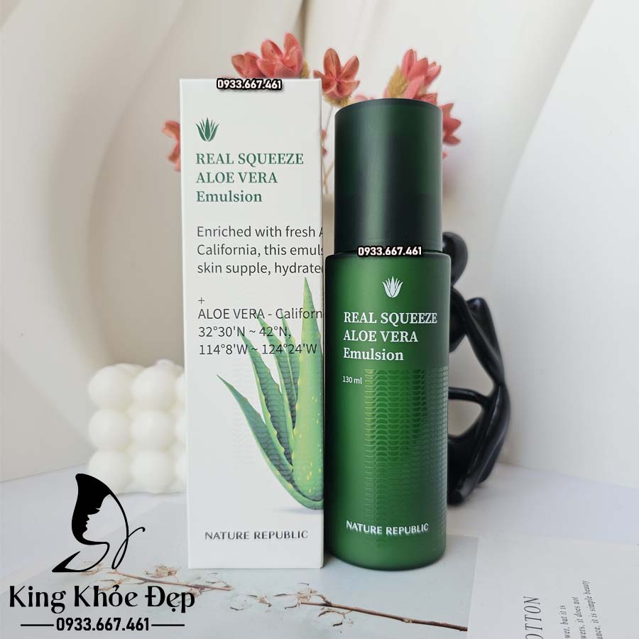 Sữa Dưỡng Nature Republic Real Squeeze Aloe Vera Emulsion