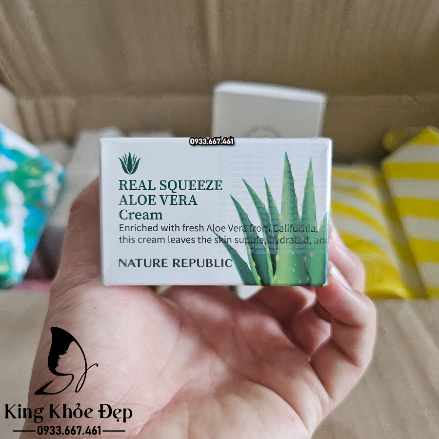 Kem Dưỡng Da Nature Republic Real Squeeze Aloe Vera Cream – Dịu Mát Làn Da, Cấp Ẩm Tức Thì