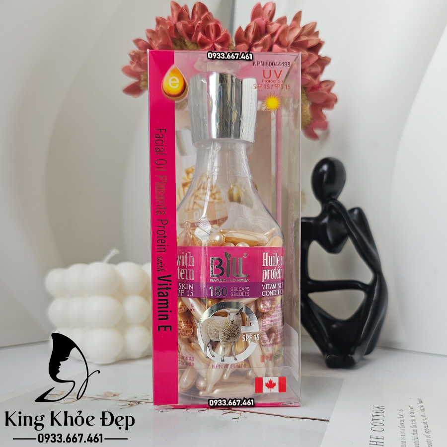 Viên Bôi Dưỡng Da Nhau Thai Cừu & Vitamin E 180 Viên SPF15 Chính Hãng Bill Natural Sources – Serum Viên Dưỡng Ẩm & Bảo Vệ Da