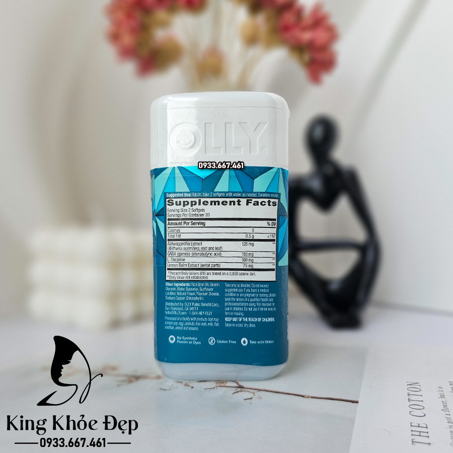 Viên Uống OLLY Ultra Strength Goodbye Stress 60 Viên