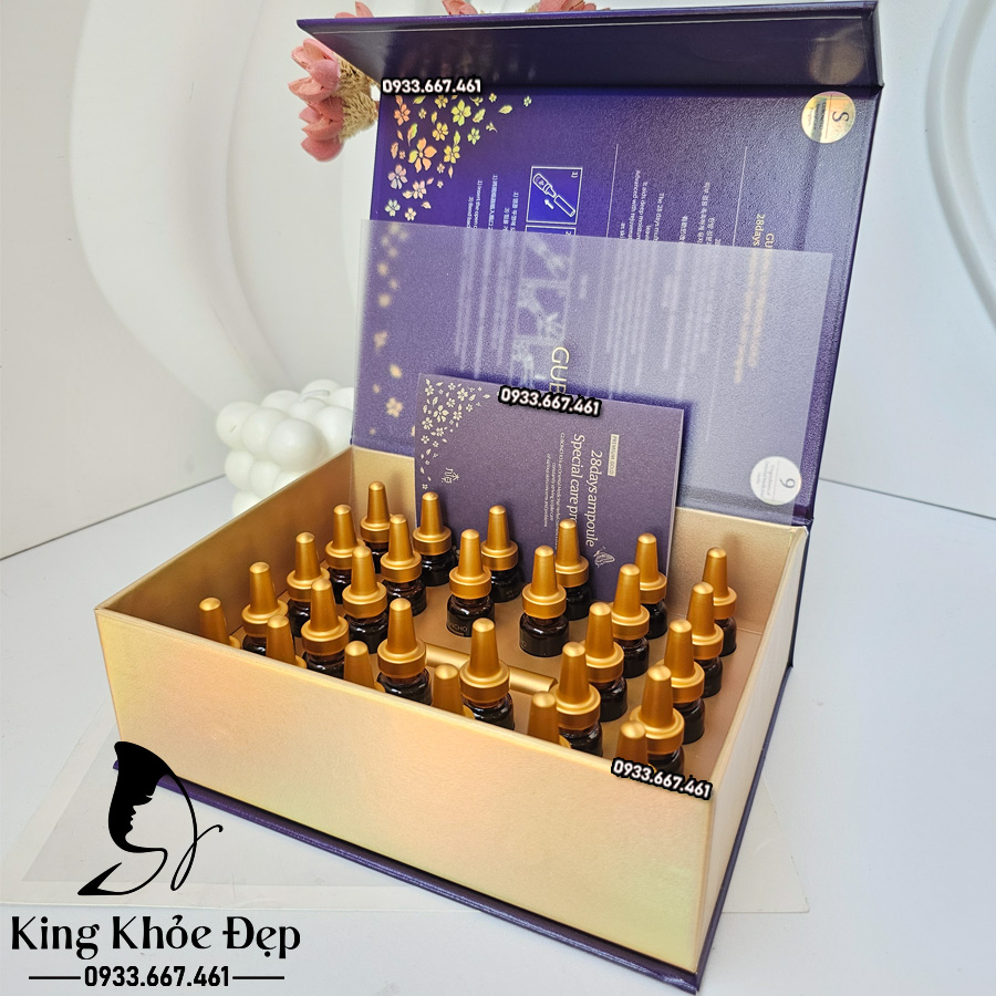 Tế Bào Gốc Guboncho Premium Gold 28 Days Ampoule Special Care Program - Dưỡng Da Chuyên Sâu 28 Ngày