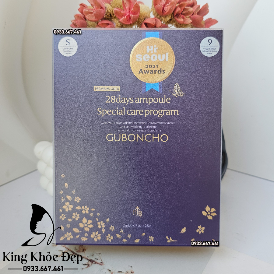 Tế Bào Gốc Guboncho Premium Gold 28 Days Ampoule Special Care Program - Dưỡng Da Chuyên Sâu 28 Ngày