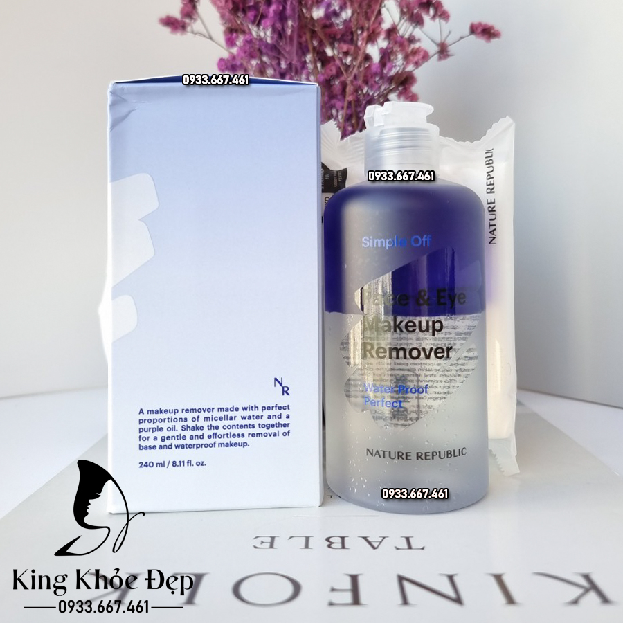 Nước Tẩy Trang Nature Republic Face & Eye Makeup Remover Water Proof Perfect