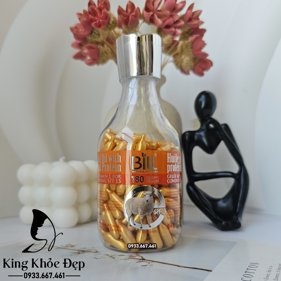 Viên Bôi Dưỡng Da Nhau Thai Cừu Sữa Ong Chúa & Vitamin E 180 Viên SPF15 Chính Hãng Bill Natural Sources – Serum Viên Dưỡng Trắng & Bảo Vệ Da