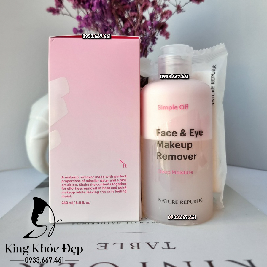 Nước Tẩy Trang Nature Republic Face & Eye Makeup Remover Deep Moisture