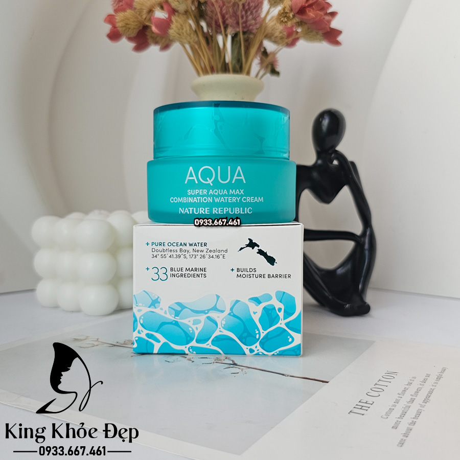 Kem Dưỡng Da Aqua Super Aqua Max Combination Watery Cream 80ml – Cấp Ẩm Dịu Mát, Căng Bóng Chuẩn Da Hàn