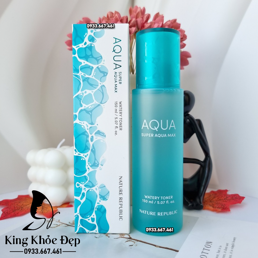 Nước Cân Bằng Nature Republic Aqua Super Aqua Max Watery Toner – Cấp Ẩm Sâu, Tươi Mát Chuẩn Da Hàn