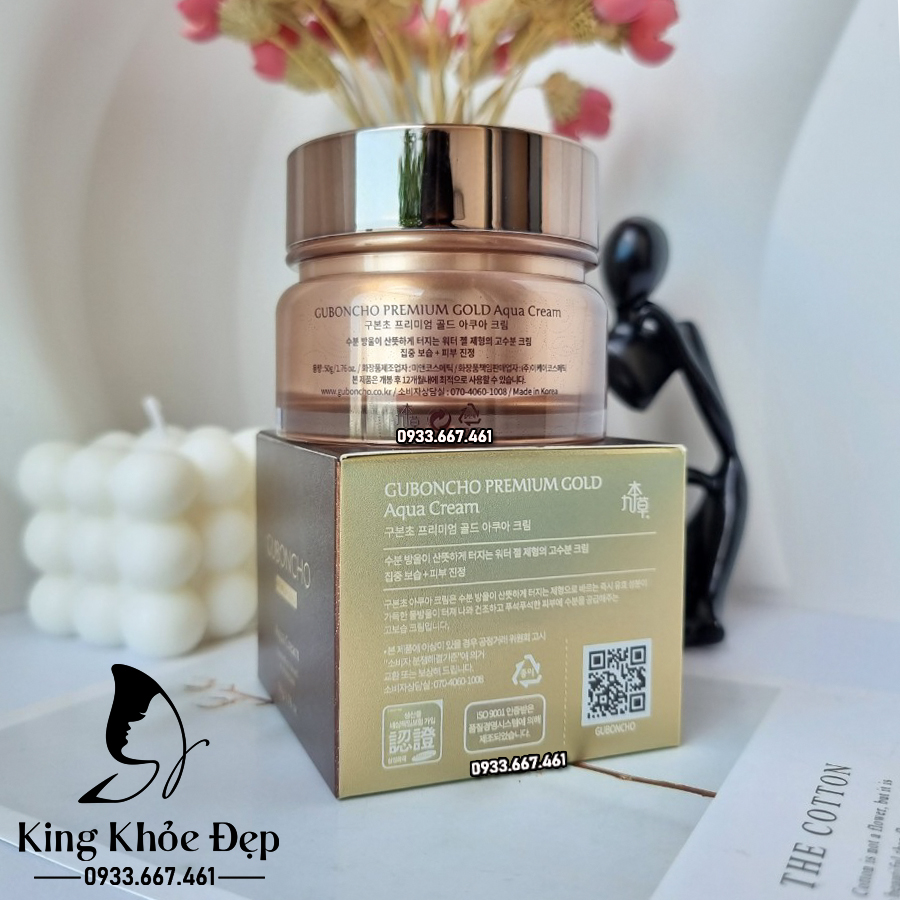 Kem Dưỡng Da Guboncho Premium Gold Aqua Cream – Cấp Ẩm Sâu, Da Mịn Màng Như Ngậm Nước