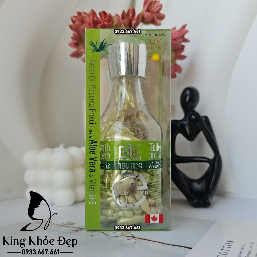 Viên Bôi Dưỡng Da Nhau Thai Cừu Nha Đam Và Vitamin E 180 Viên (Chống Nắng SPF/15)