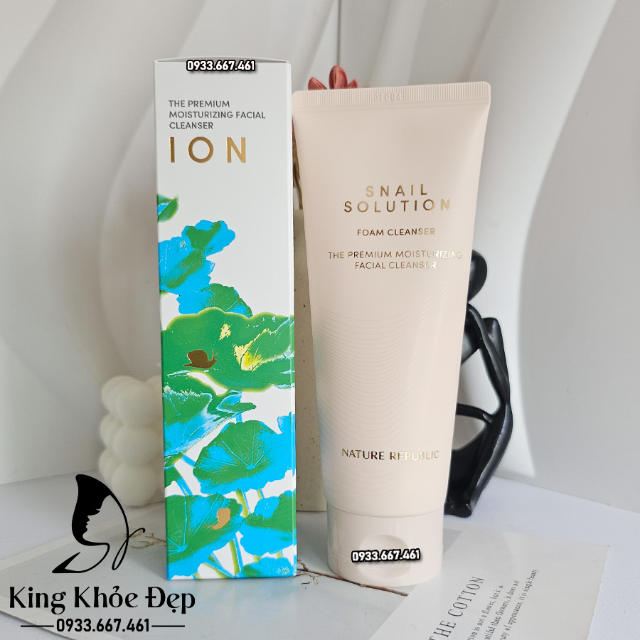 Sữa Rửa Mặt Nature Republic Snail Solution Foam Cleanser – Làm sạch & tái tạo da với dịch nhầy ốc sên
