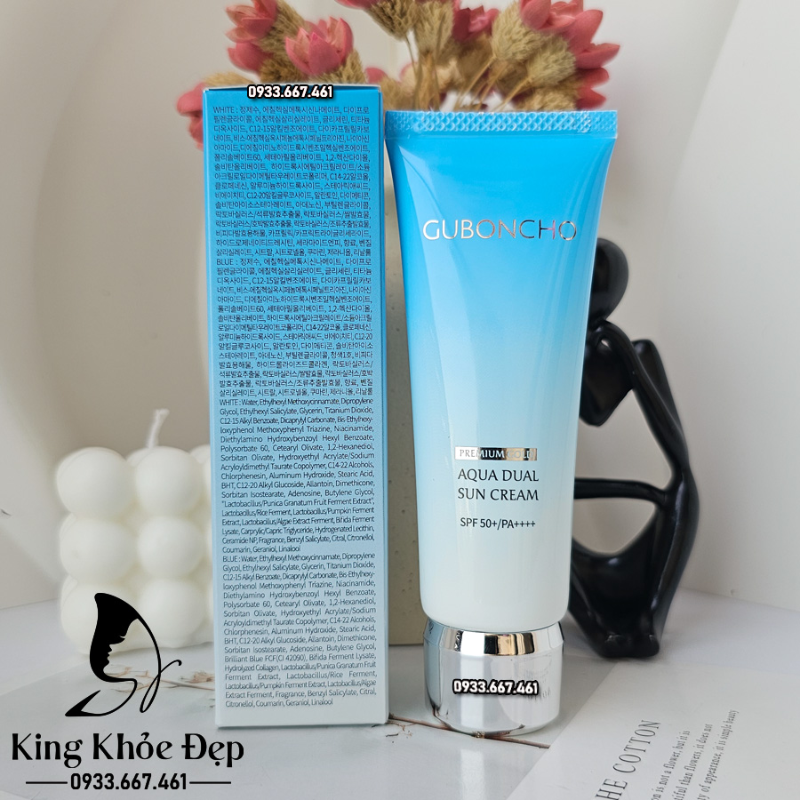 Kem Chống Nắng Guboncho Premium Gold Aqua Dual Sun Cream 50ml – Bảo Vệ & Dưỡng Ẩm Da Tối Ưu Mỗi Ngày
