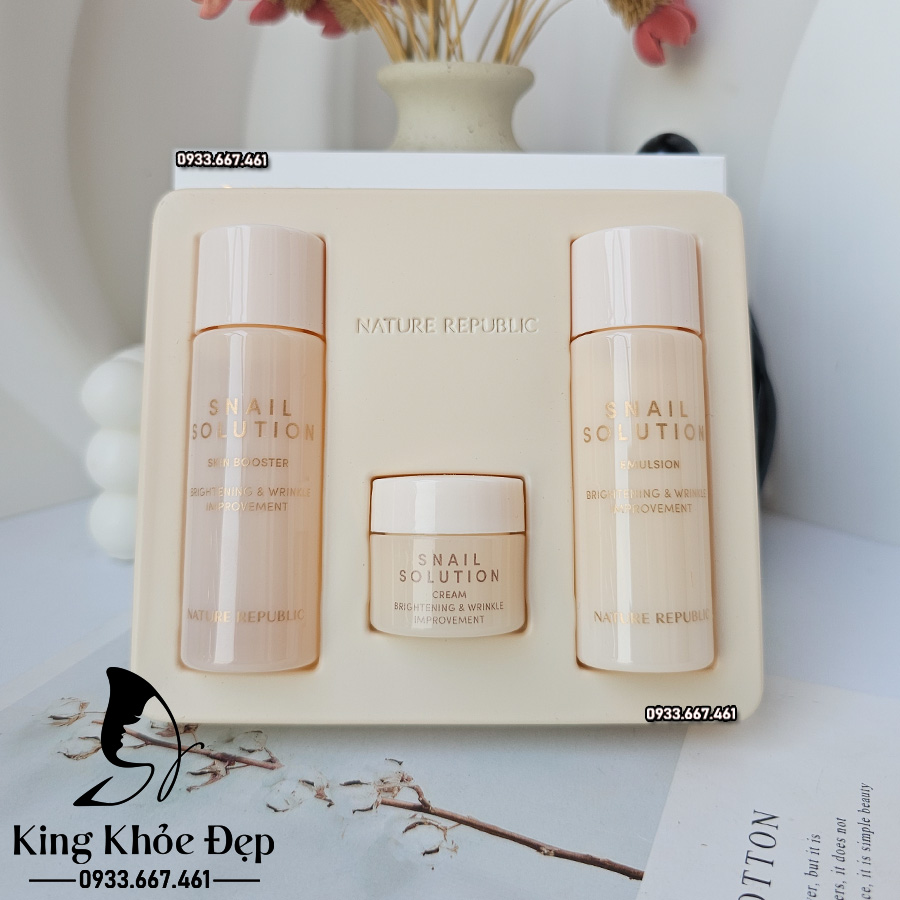 Bộ Dưỡng Da Mini Nature Republic Snail Solution Set