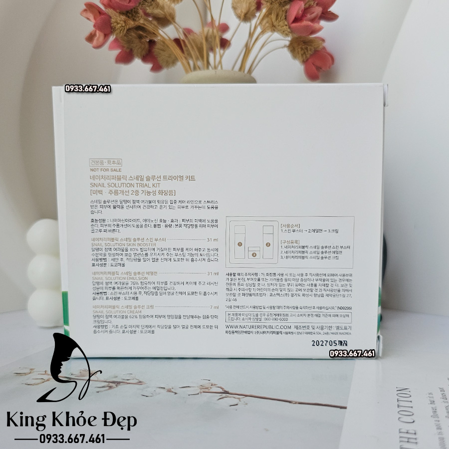 Bộ Dưỡng Da Mini Nature Republic Snail Solution Set