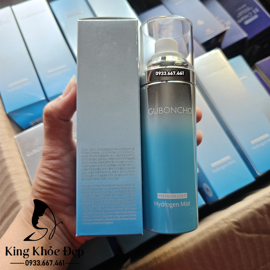 Xịt Khoáng Guboncho Premium Gold Hydrogen Mist 100ml – Cấp Ẩm Tức Thì & Làm Dịu Da