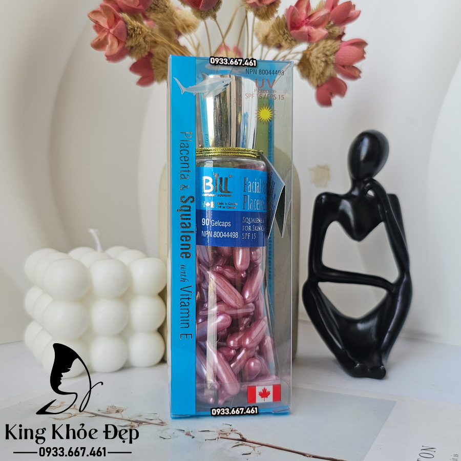 Viên Bôi Dưỡng Da Nhau Thai Cừu Dầu Gan Cá Mập Và Vitamin E 90 Viên (Chống Nắng SPF/15)