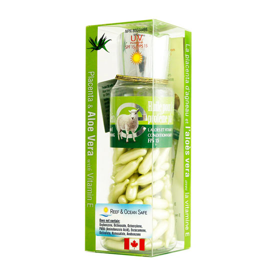Viên Bôi Dưỡng Da Nhau Thai Cừu Nha Đam Và Vitamin E 90 Viên (Chống Nắng SPF/15) 
