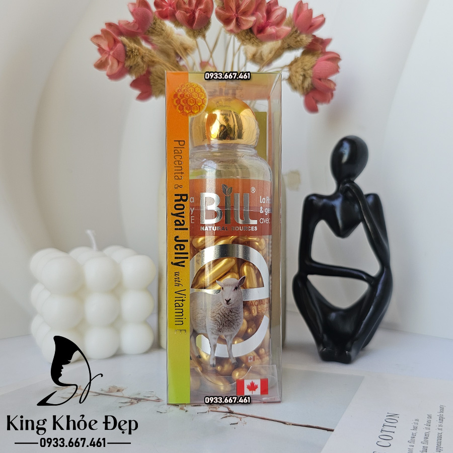 Viên Bôi Dưỡng Da Nhau Thai Cừu Sữa Ong Chúa Và Vitamin E 10 Viên
