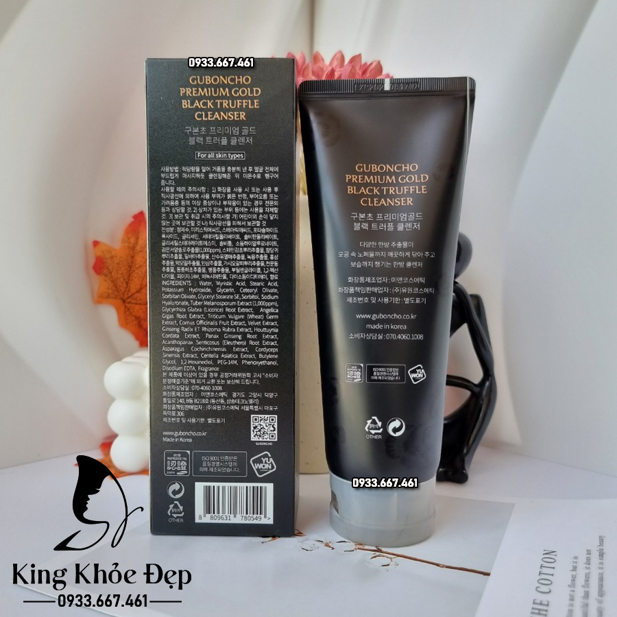 Sửa Rửa Mặt Thải Độc Guboncho Black Truffle Cleanser – Làm Sạch Sâu, Thải Độc Da Mỗi Ngày