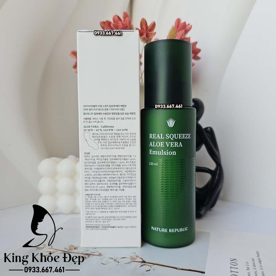 Sữa Dưỡng Nature Republic Real Squeeze Aloe Vera Emulsion