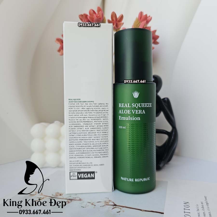Sữa Dưỡng Nature Republic Real Squeeze Aloe Vera Emulsion