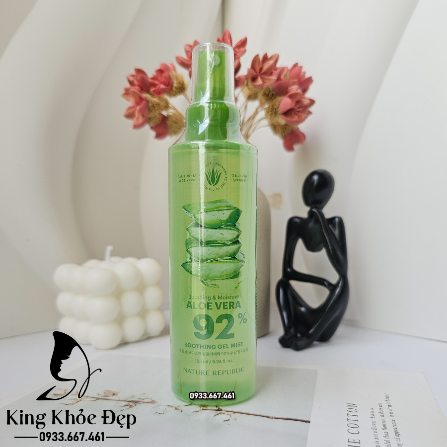 Xịt Khoáng Nature Republic Aloe Vera 92% Soothing Gel Mist